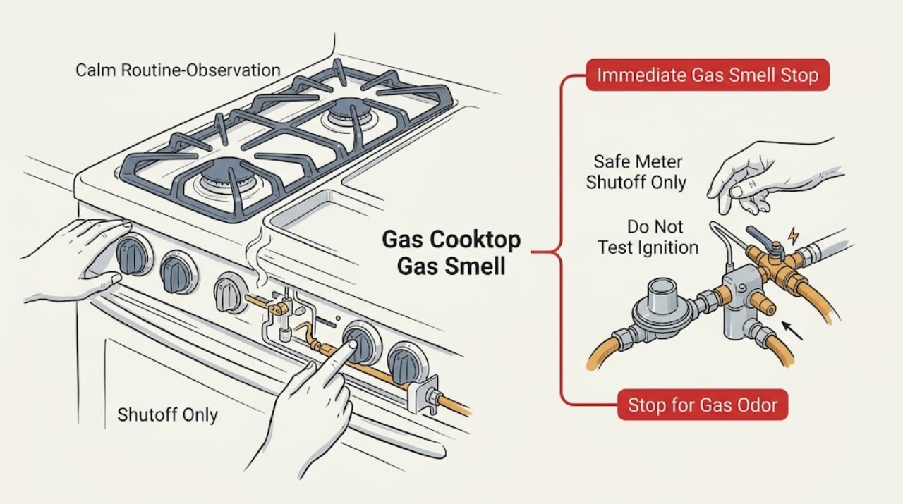Gas Cooktop Gas Smell