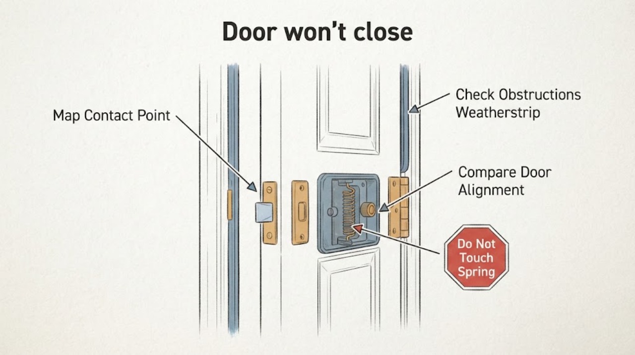 Door won't close