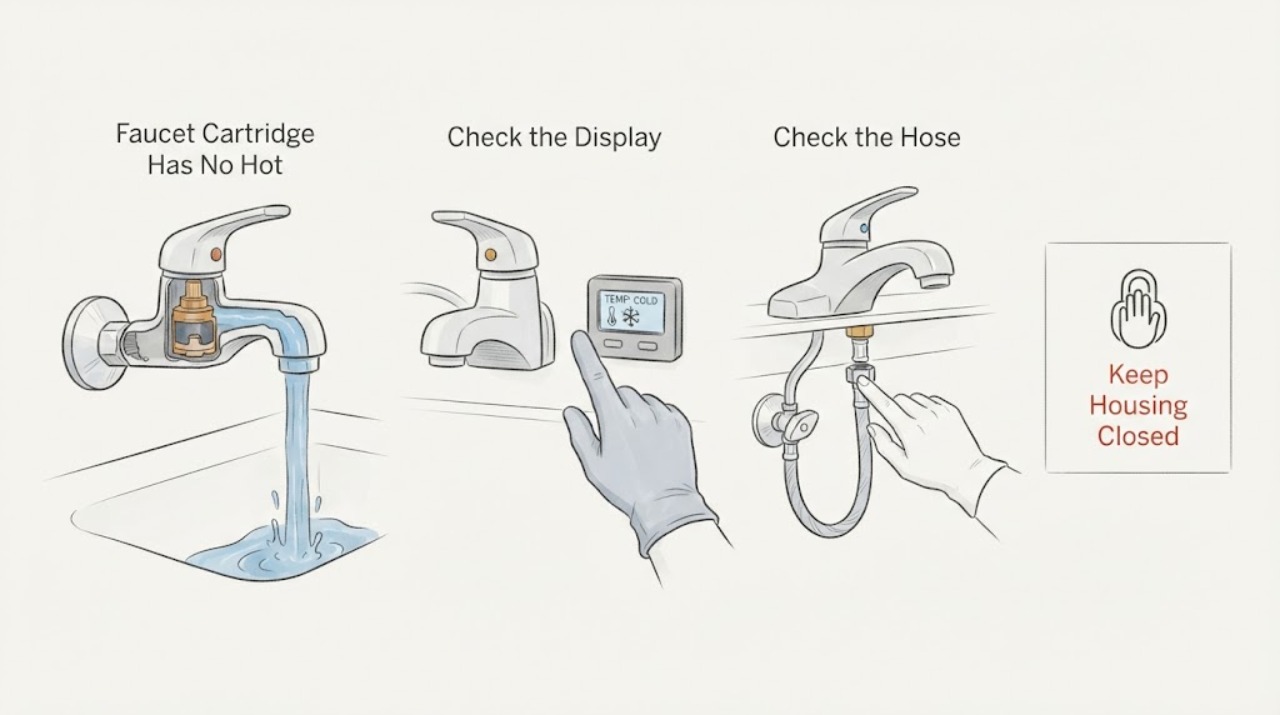 Faucet Cartridge Has No Hot
