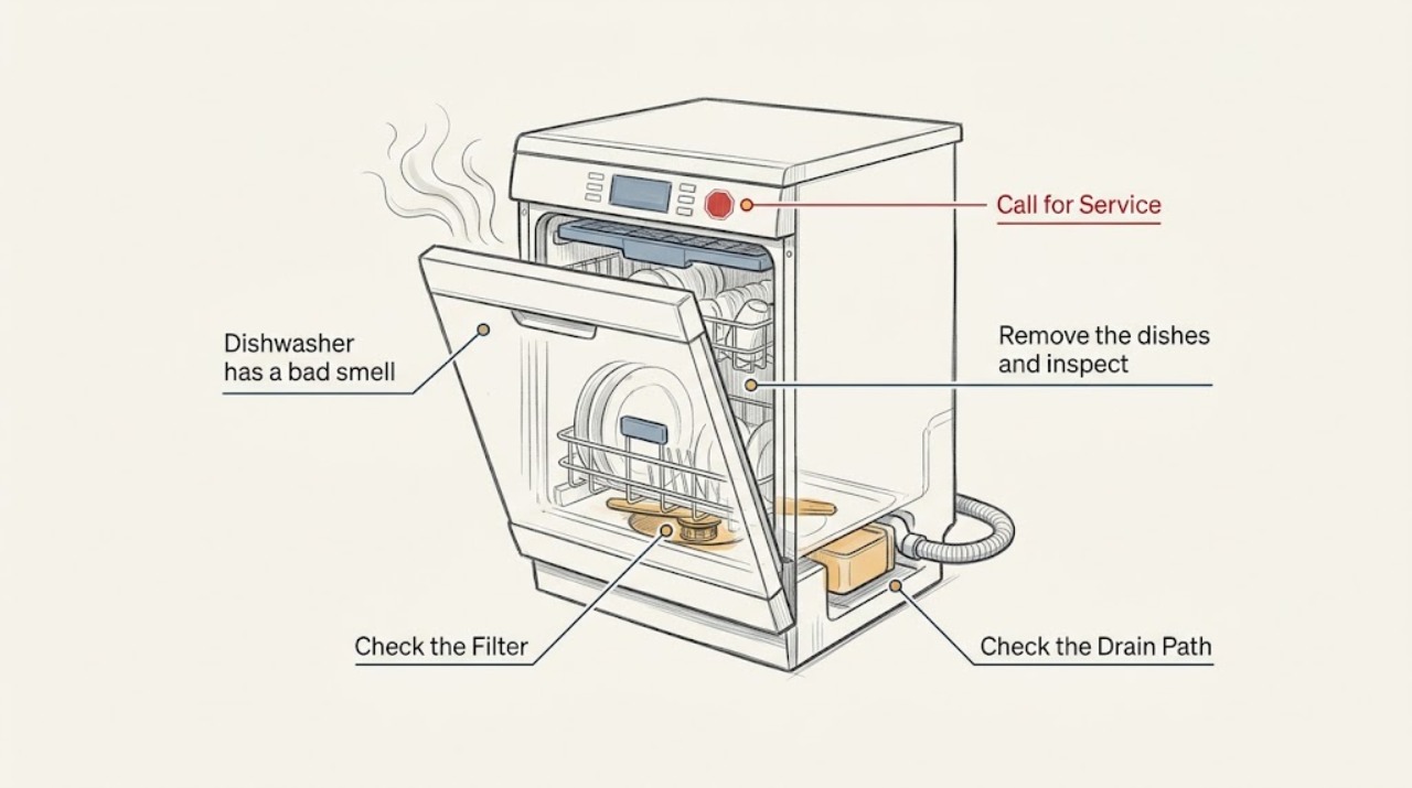 Dishwasher has a bad smell