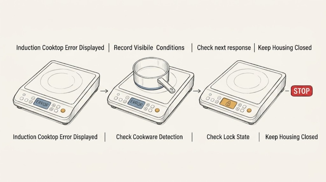 Induction Cooktop Error Displayed