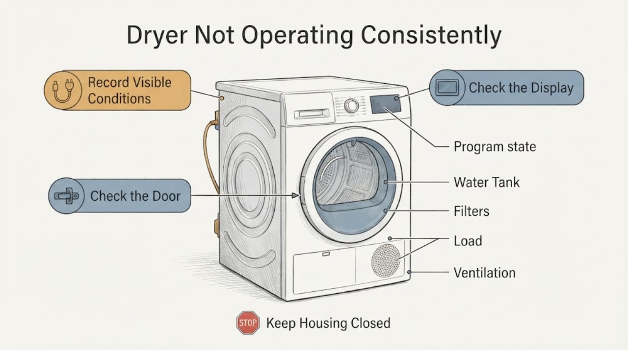 Dryer Not Operating Consistently