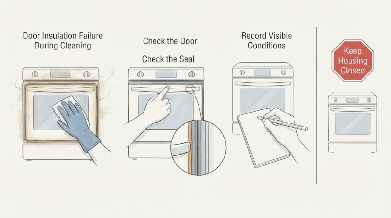 Door Insulation Failure During Cleaning