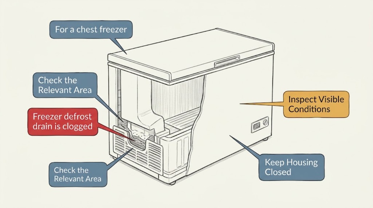 Freezer defrost drain is clogged