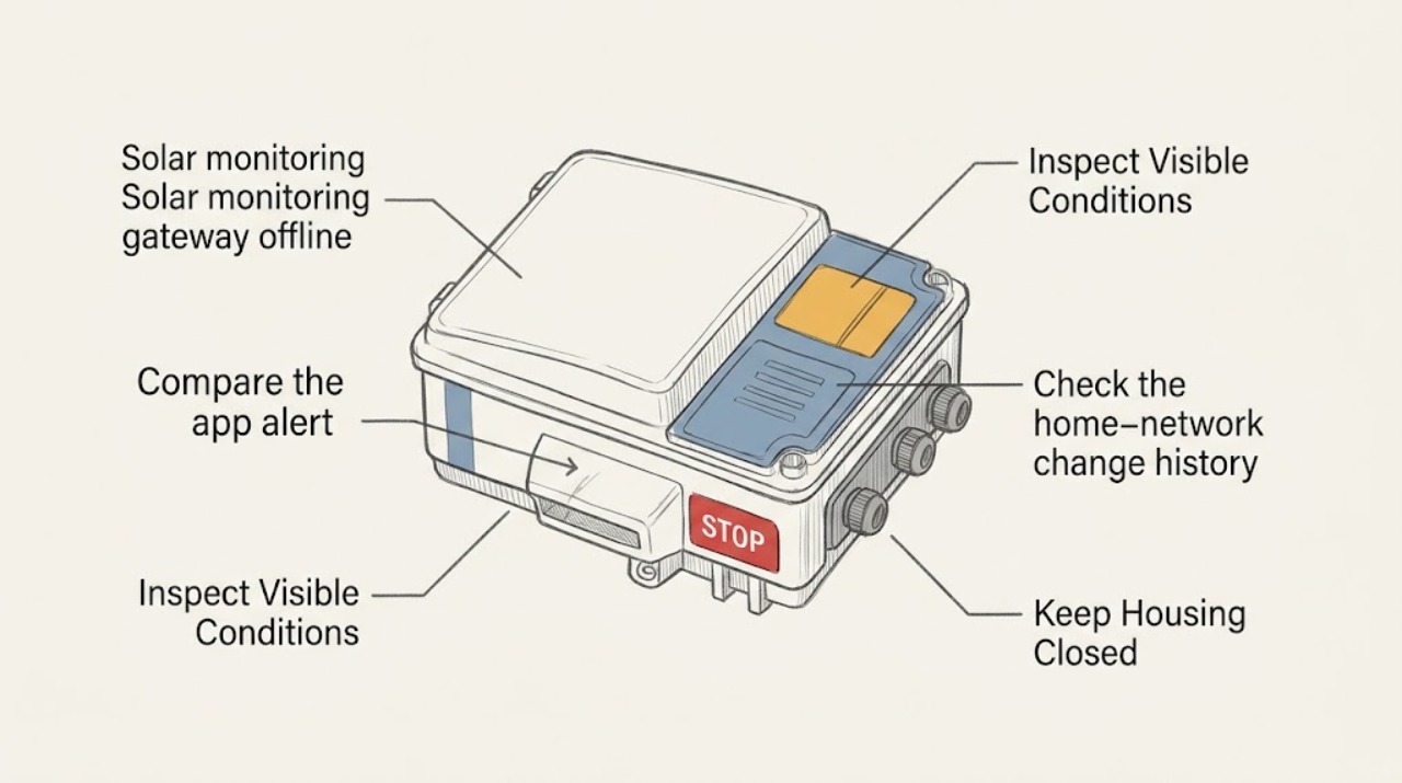 Solar monitoring gateway offline
