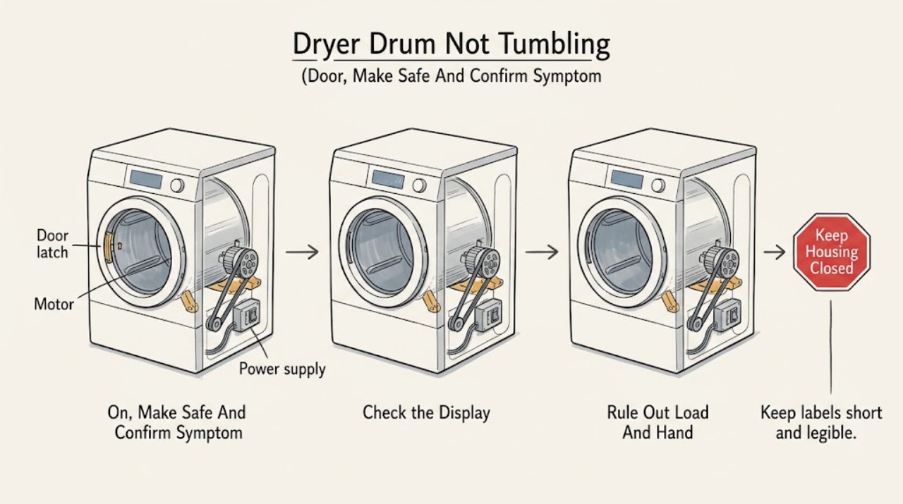 Dryer Drum Not Tumbling (Door