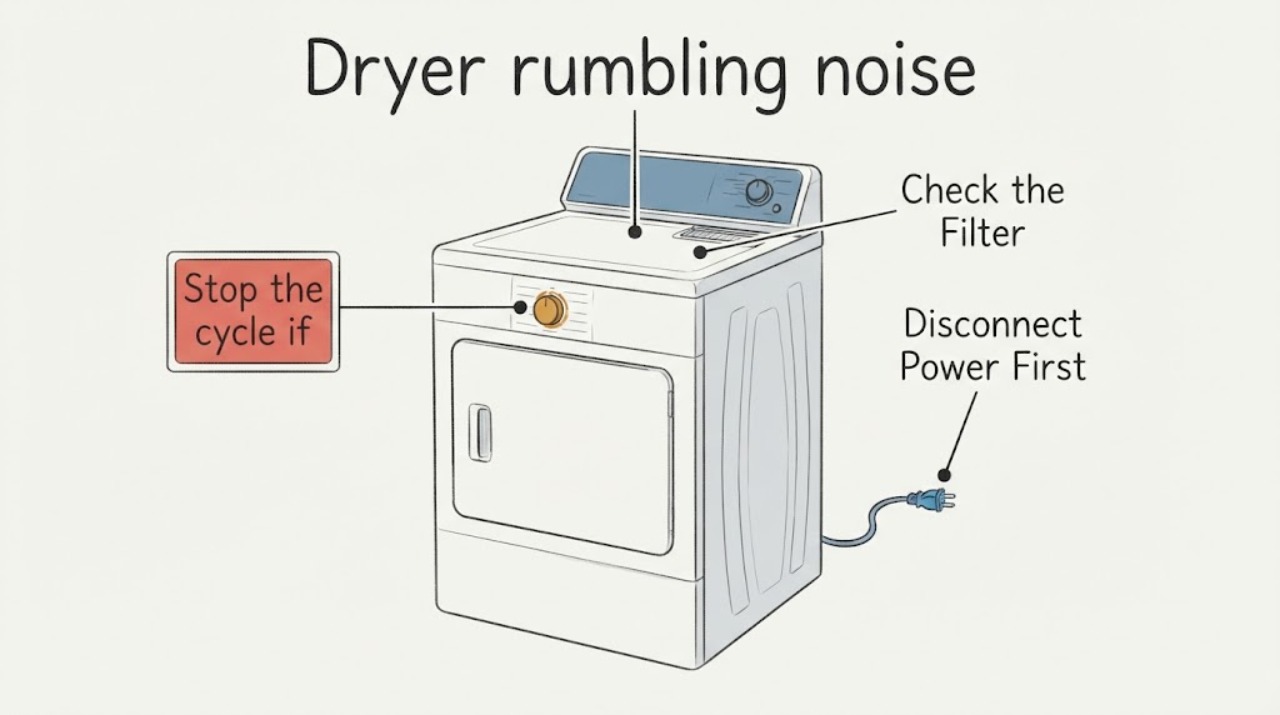 Dryer rumbling noise