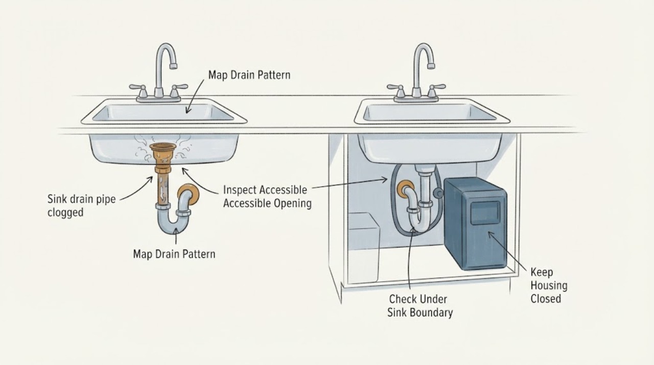 Sink drain pipe clogged