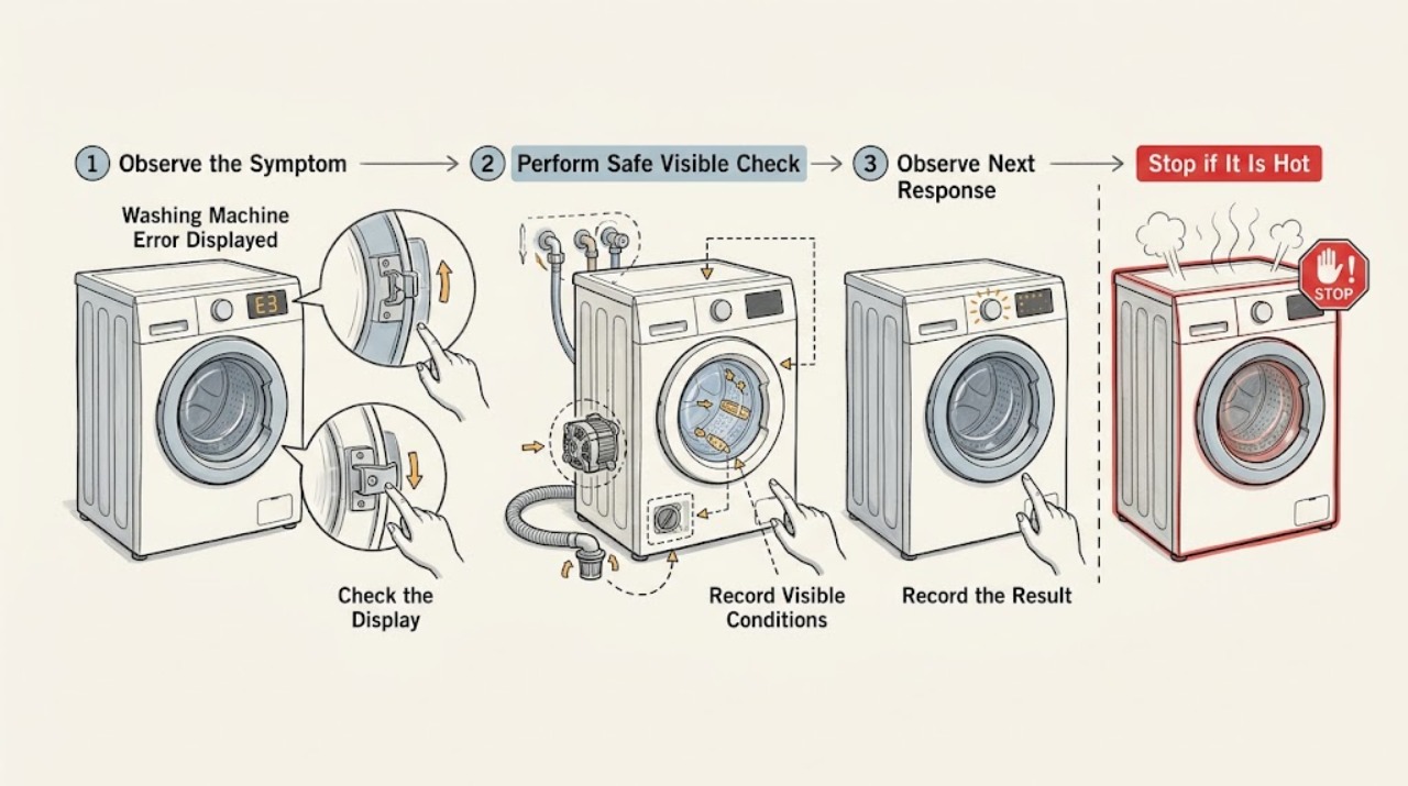 Washing Machine Error Displayed