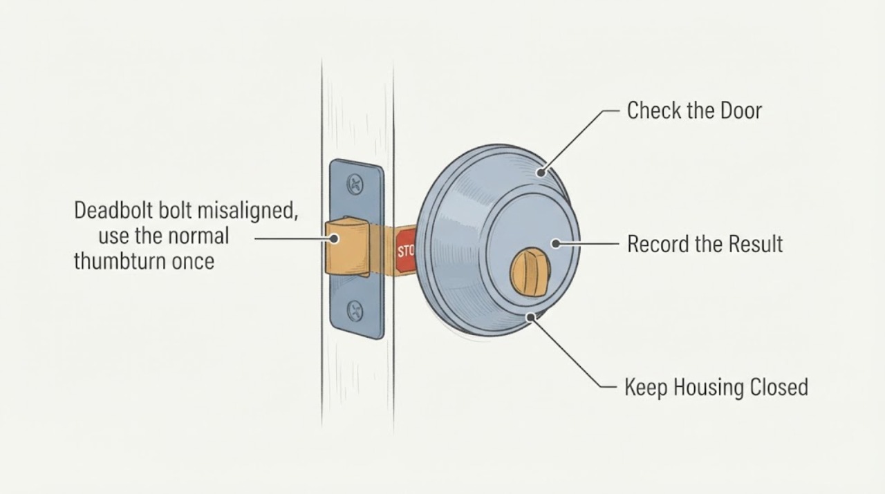 Deadbolt bolt misaligned