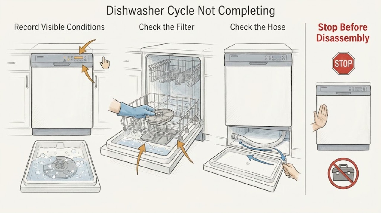 Dishwasher Cycle Not Completing
