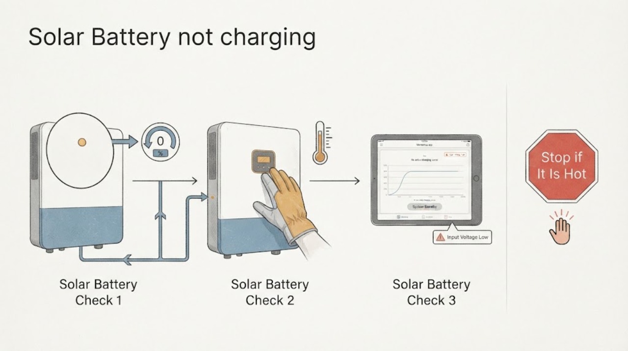 Solar battery not charging