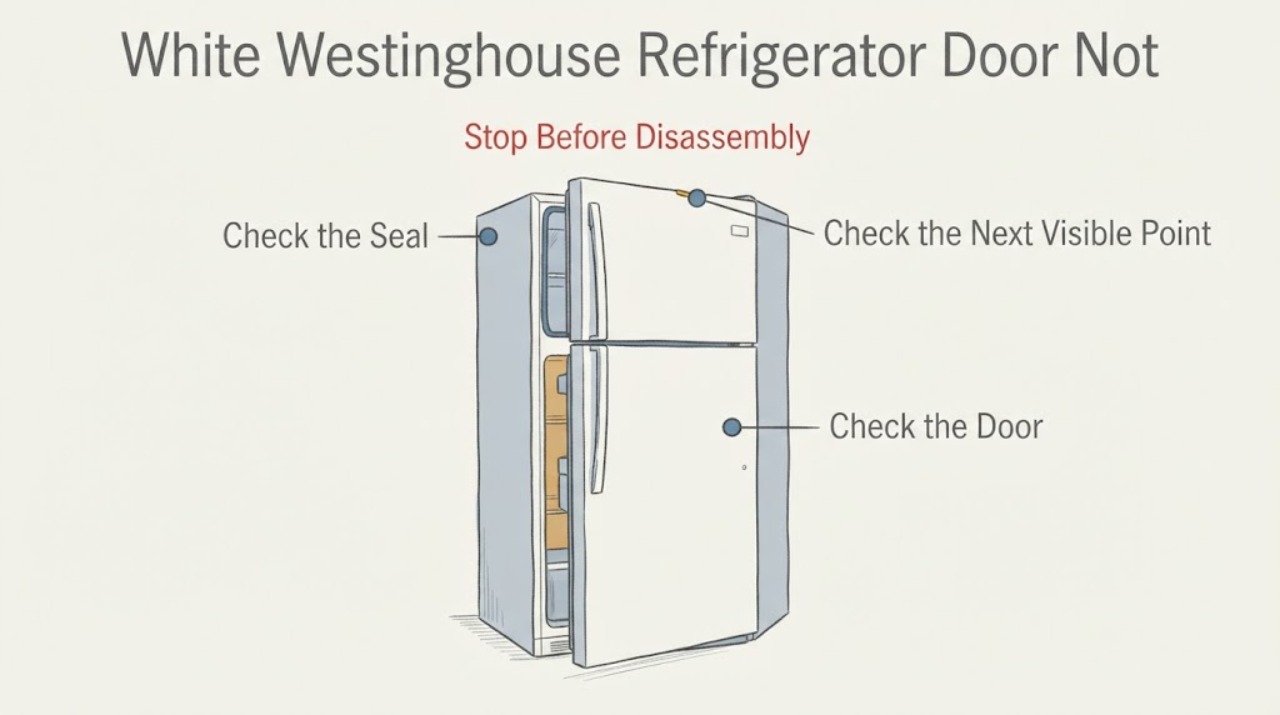 White Westinghouse Refrigerator Door Not