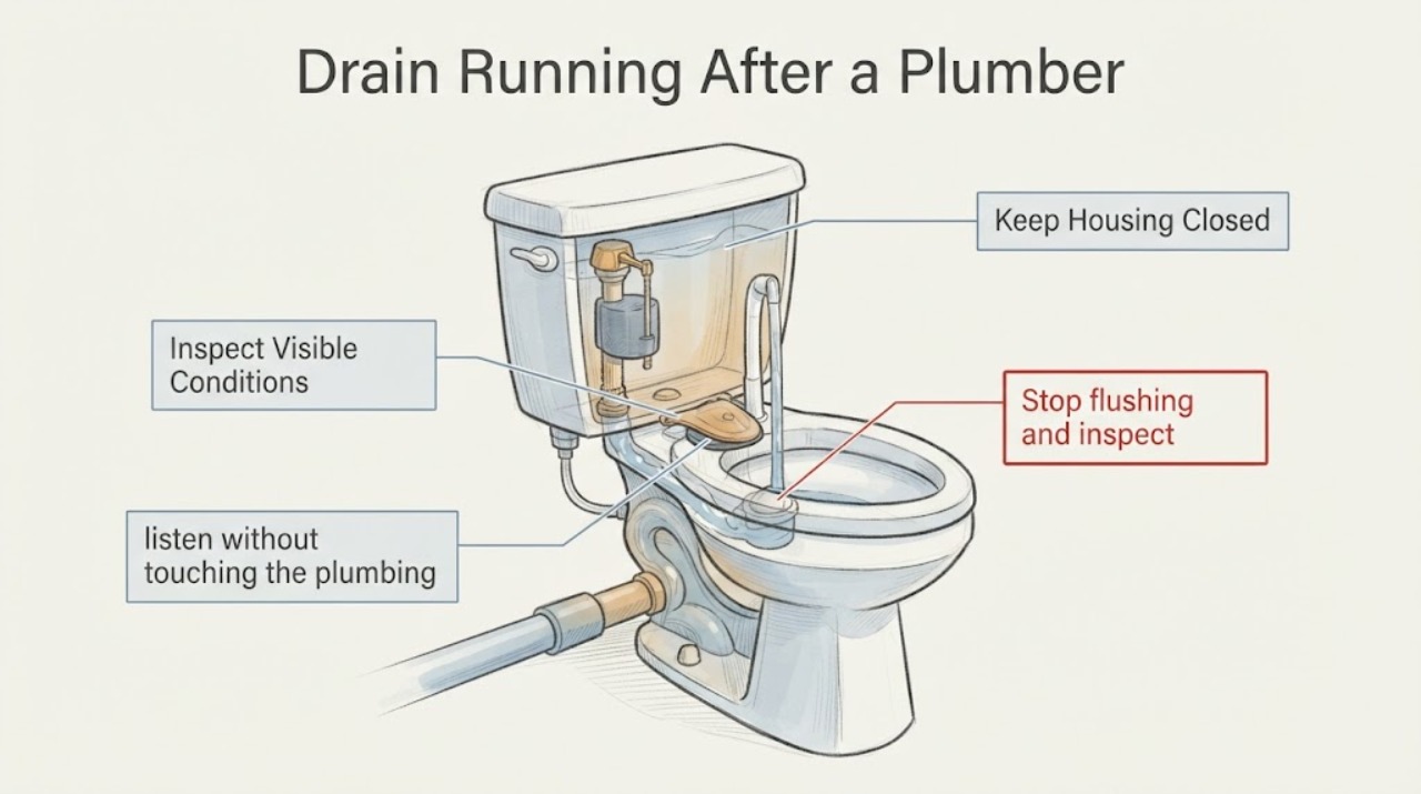 Drain Running After a Plumber