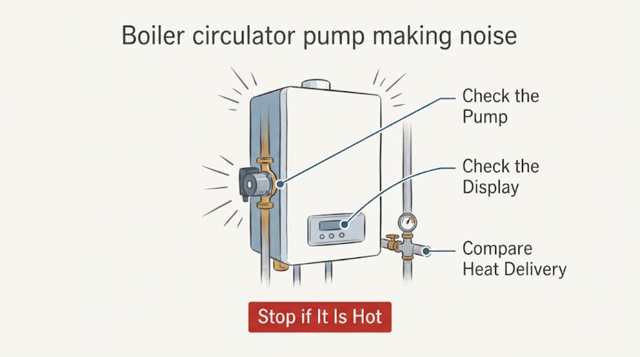 Boiler circulator pump making noise