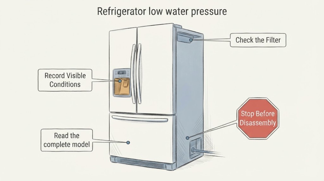 Refrigerator low water pressure
