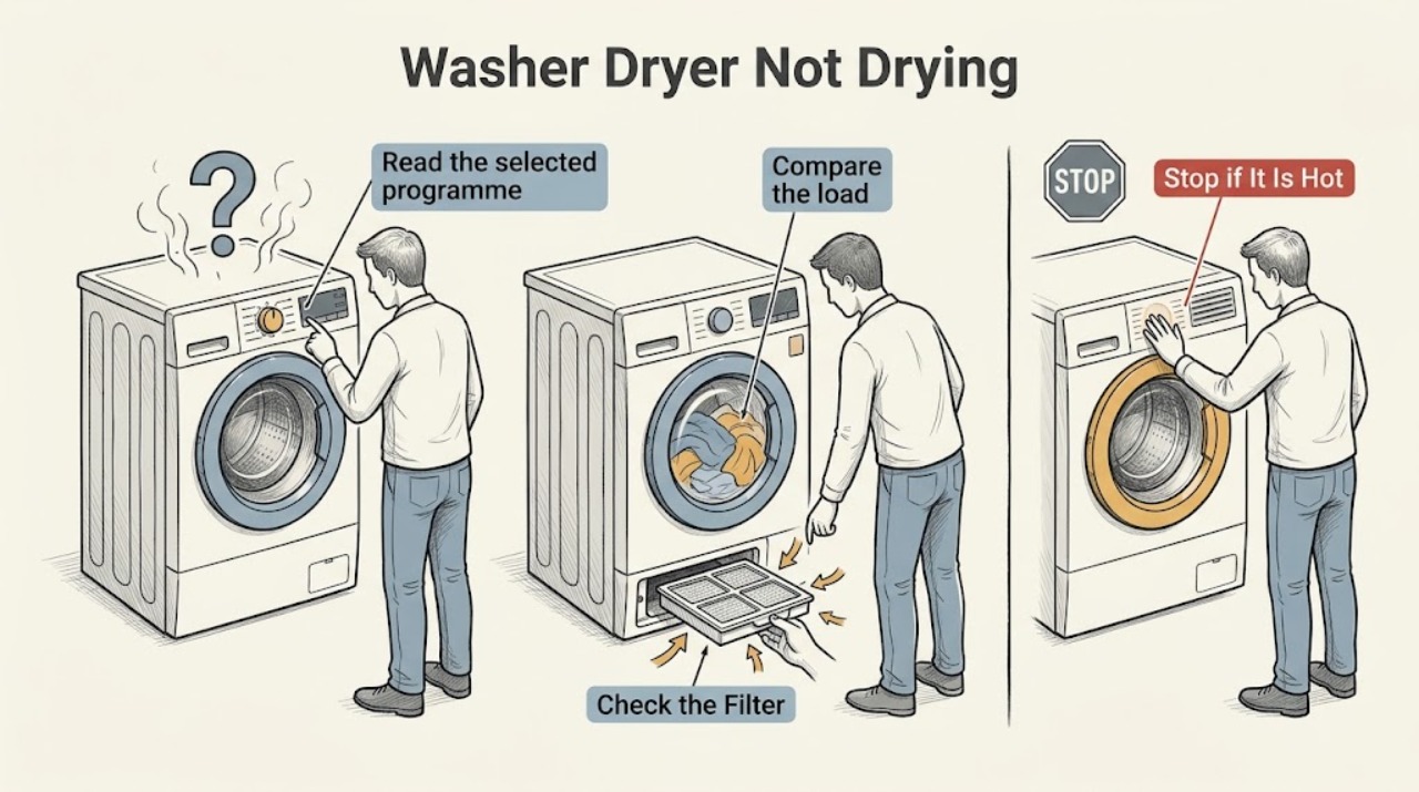 Washer Dryer Not Drying