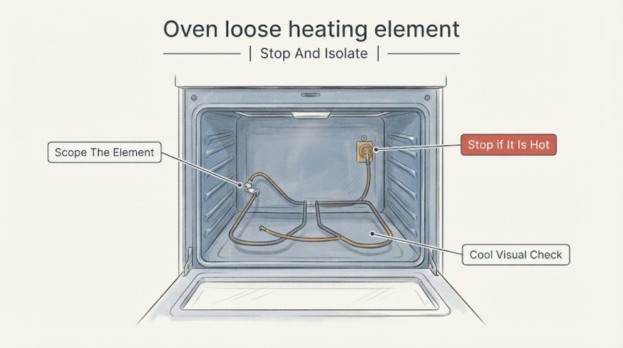 Oven loose heating element |