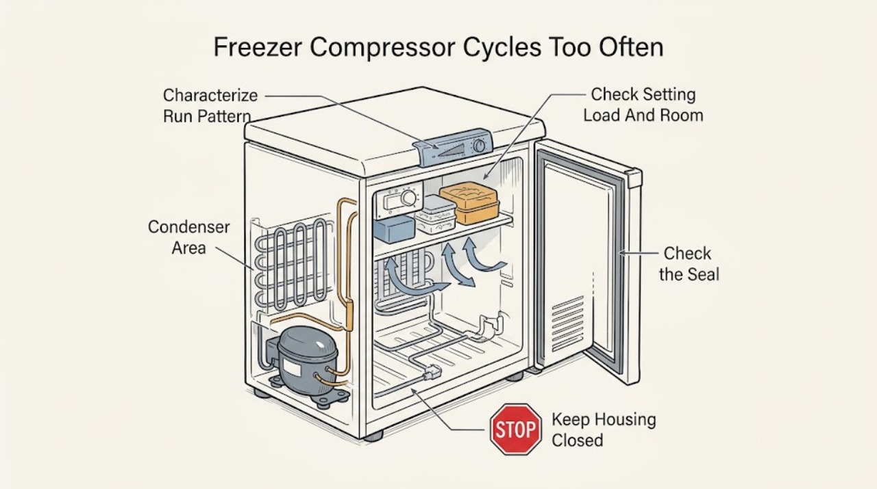 Freezer Compressor Cycles Too Often