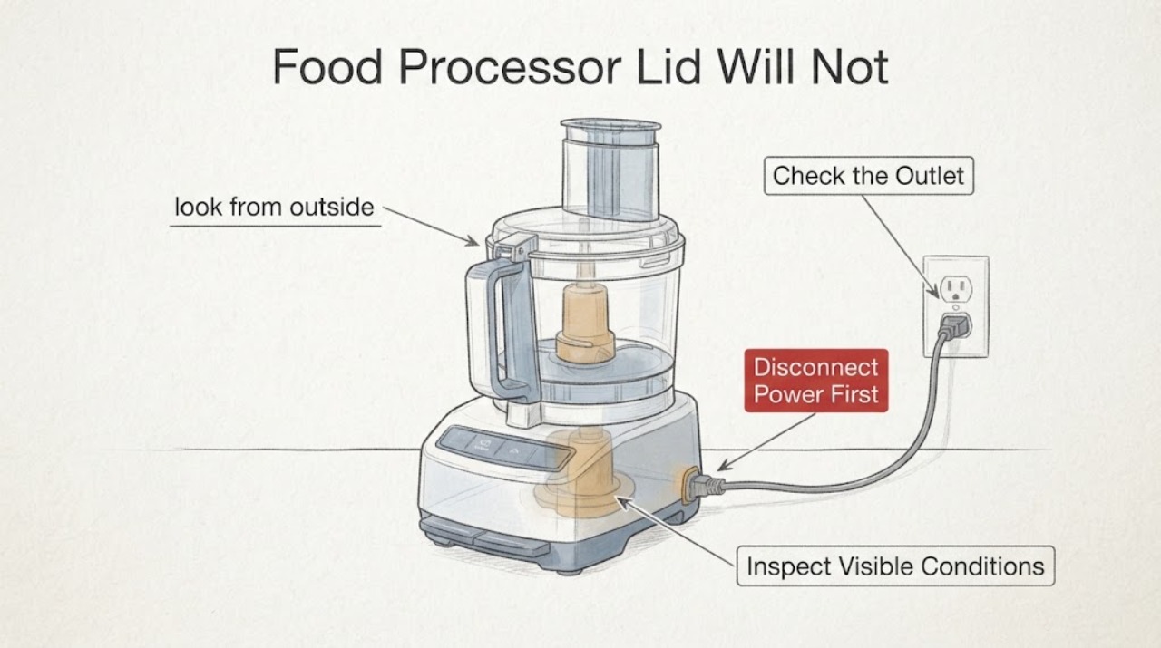 Food Processor Lid Will Not