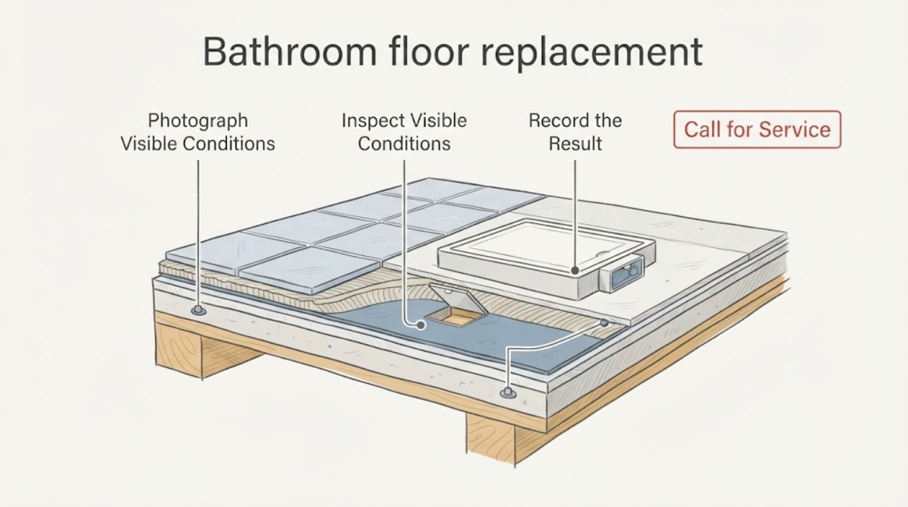 Bathroom floor replacement