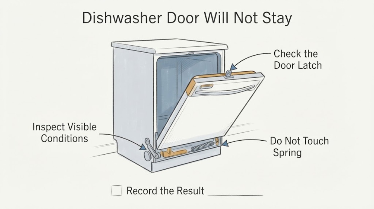 Dishwasher Door Will Not Stay