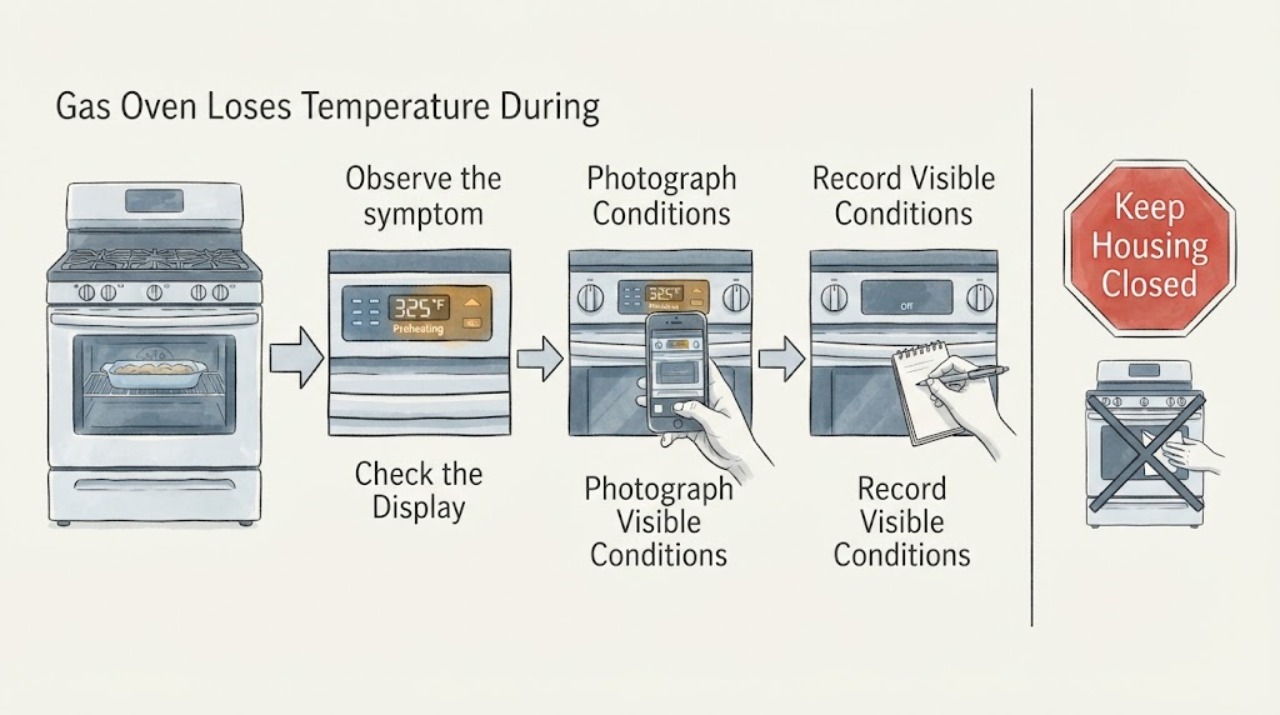 Gas Oven Loses Temperature During