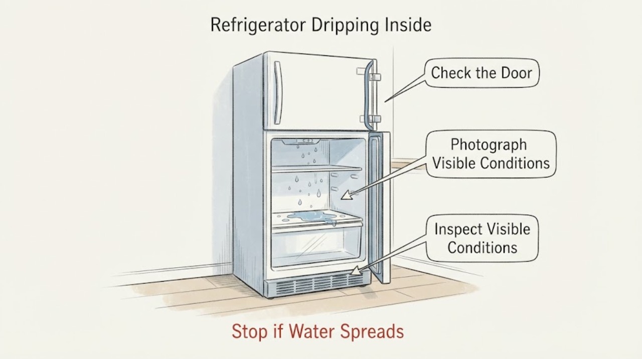 Refrigerator Dripping Inside