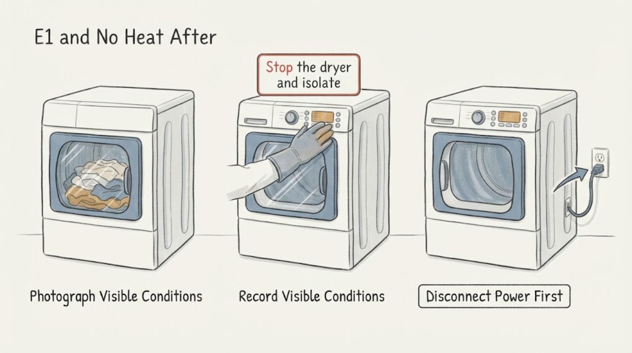 E1 and No Heat After