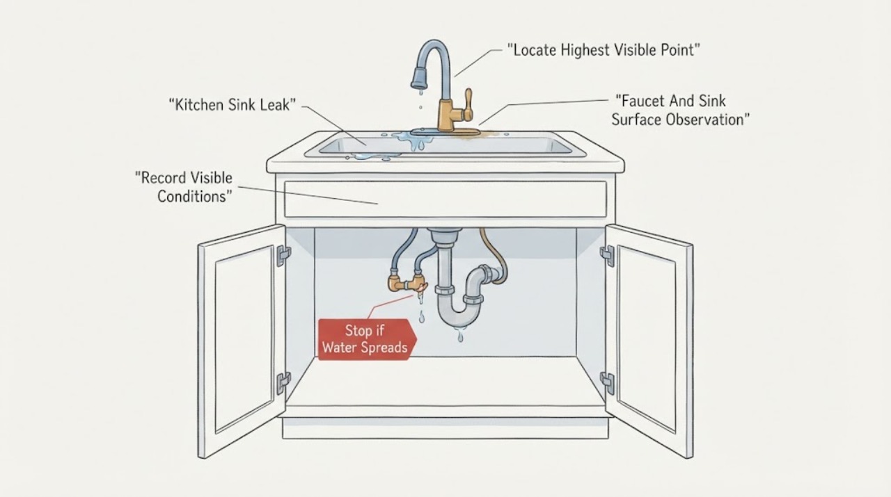 Kitchen sink leak