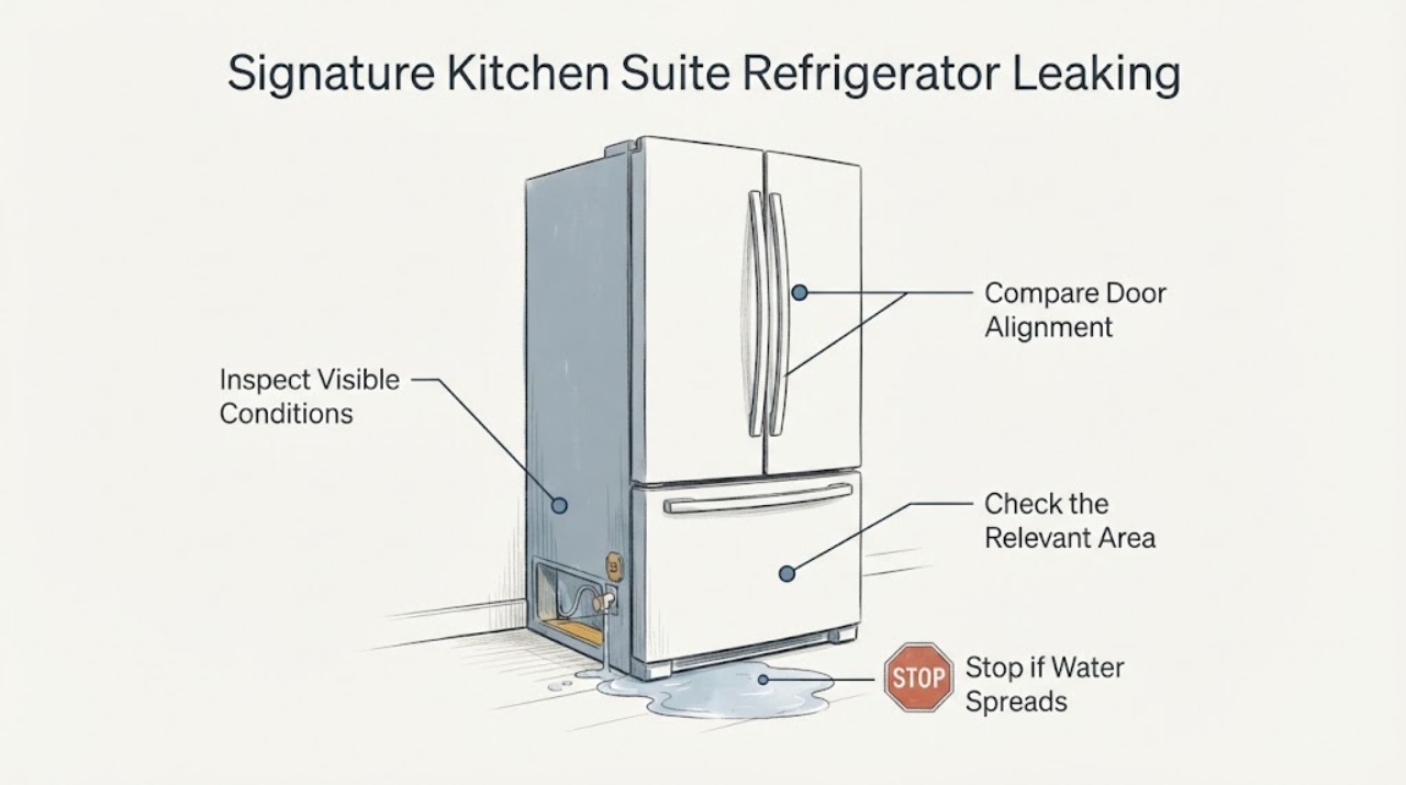 Signature Kitchen Suite Refrigerator Leaking