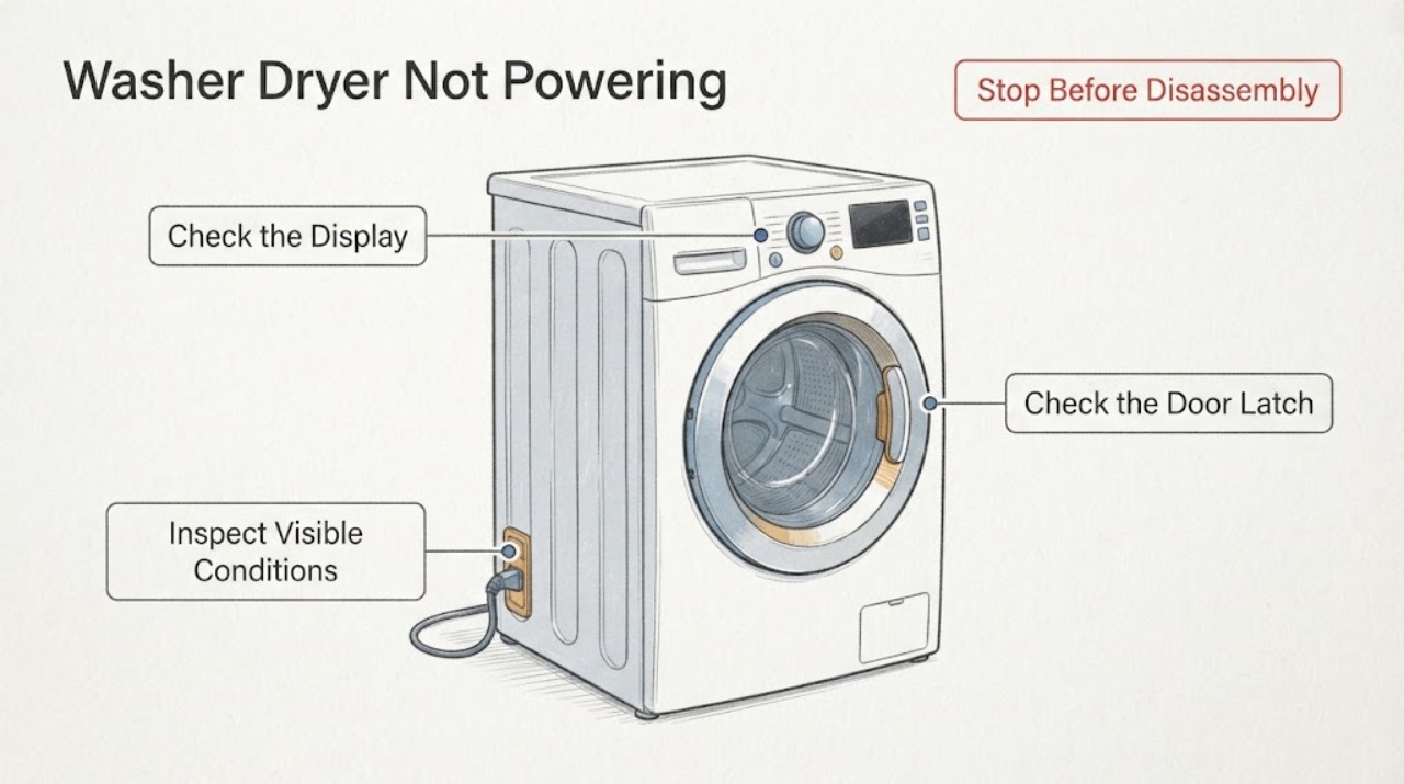 Washer Dryer Not Powering