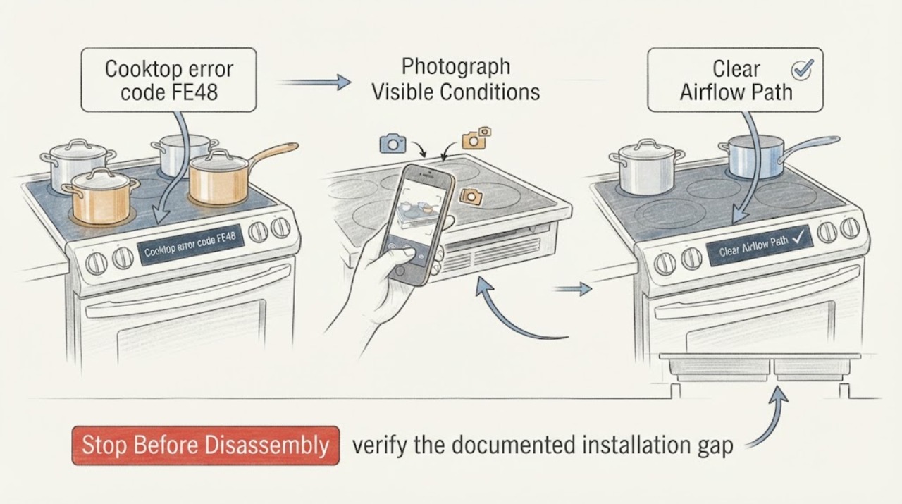 Cooktop error code FE48