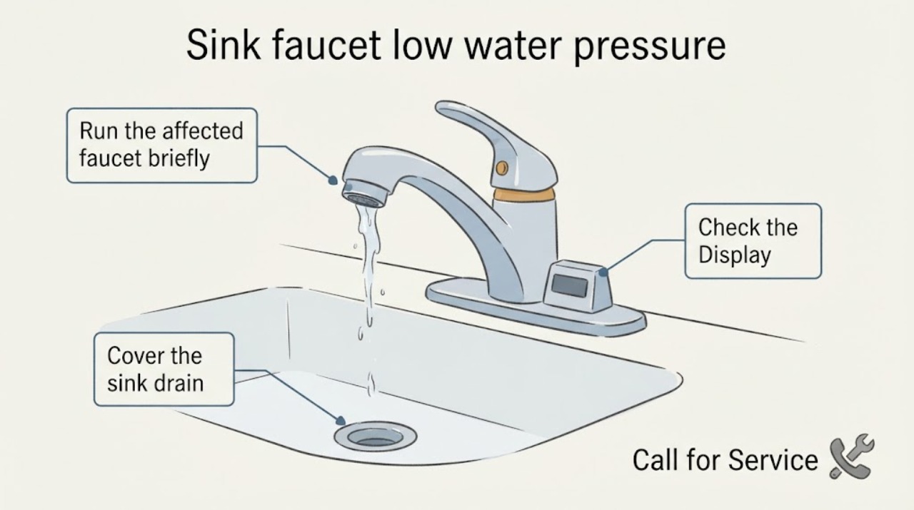 Sink faucet low water pressure