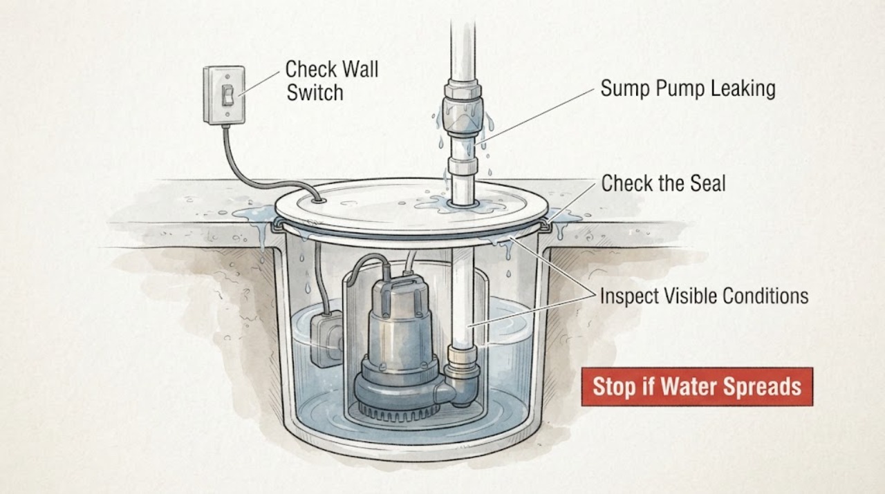 Sump Pump Leaking