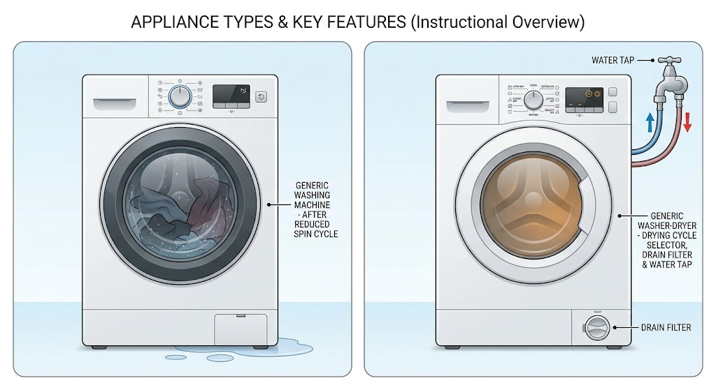 AEG washing machine not drying: distinguish wet spin results from washer-dryer faults