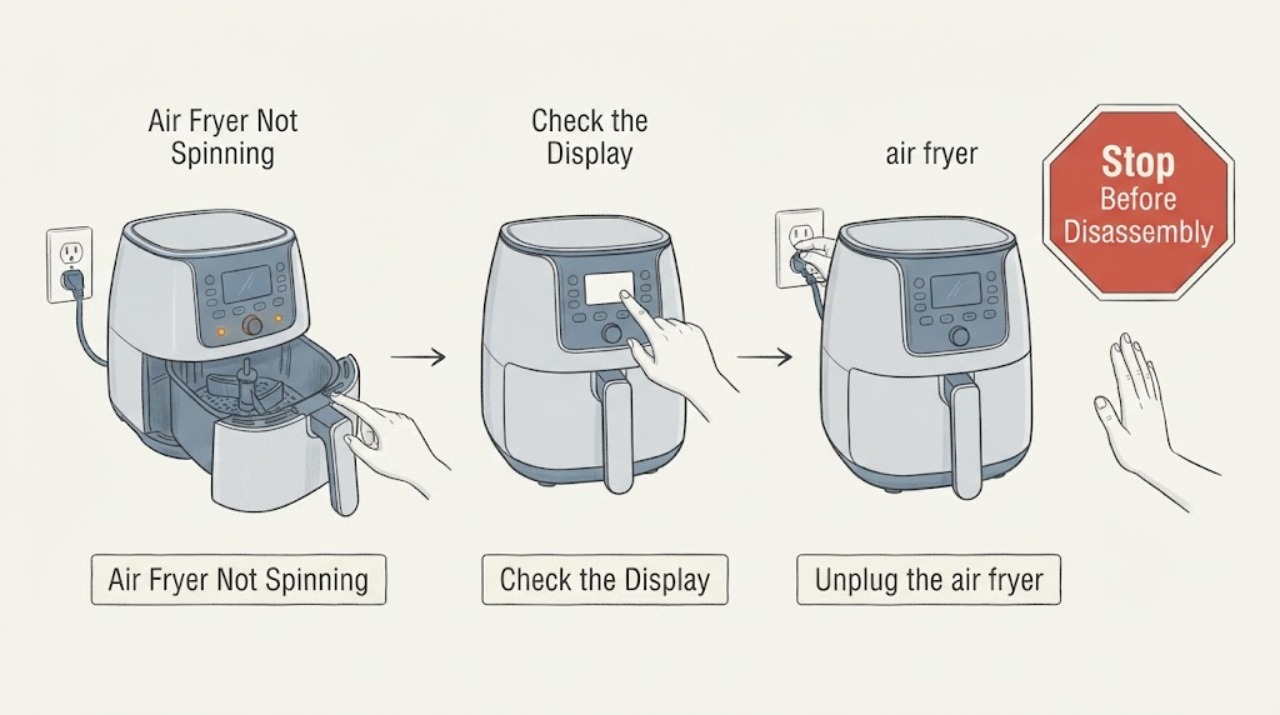 Air Fryer Not Spinning