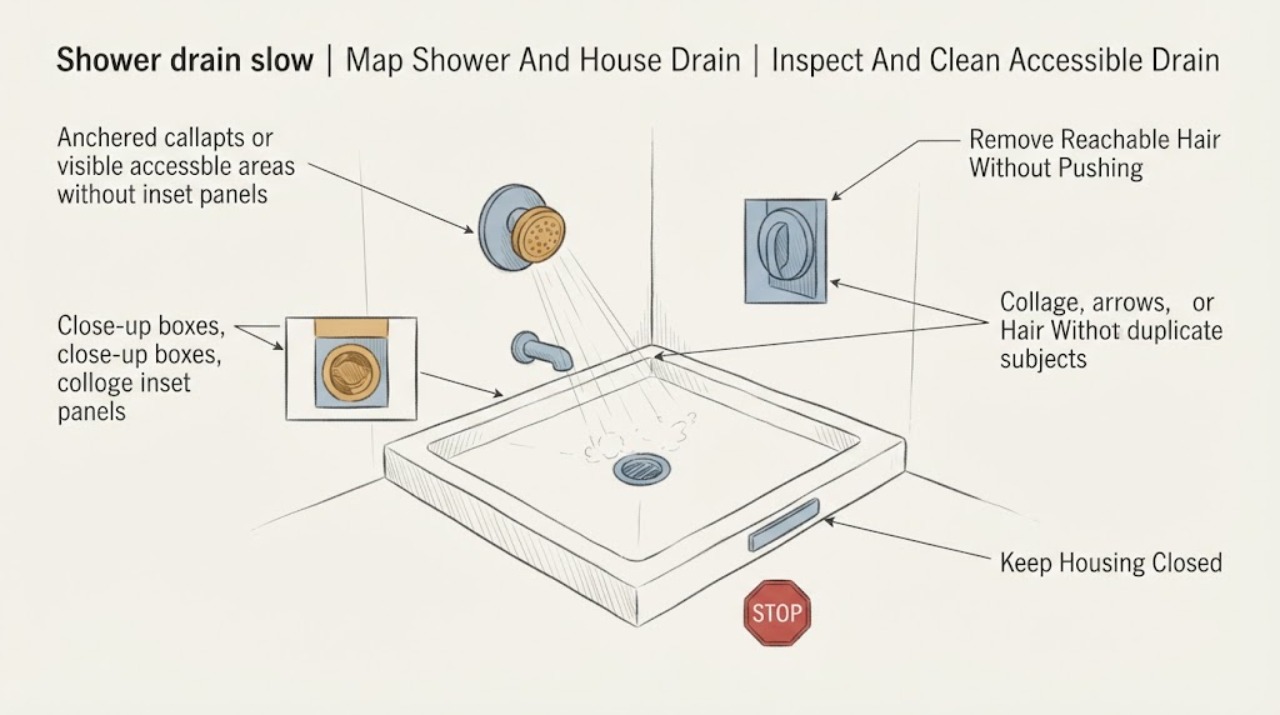 Shower drain slow