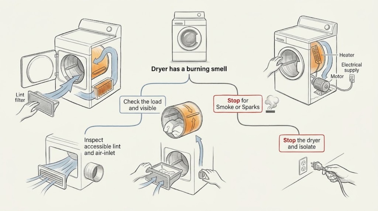 Dryer has a burning smell