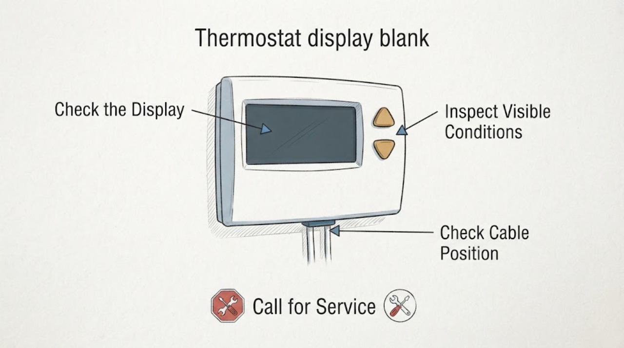 Thermostat display blank