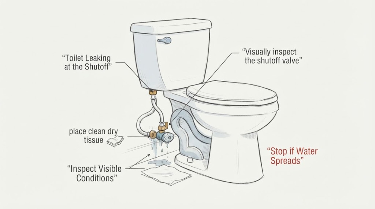 Toilet Leaking at the Shutoff