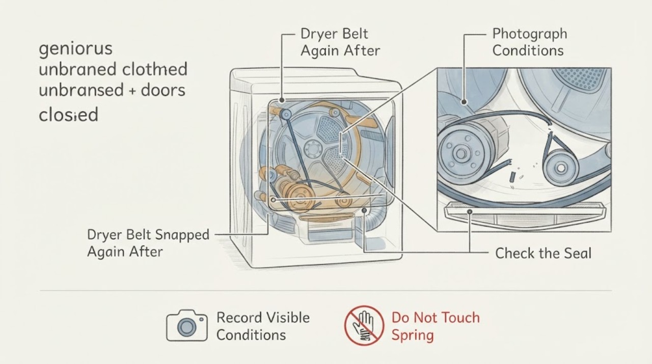 Dryer Belt Snapped Again After