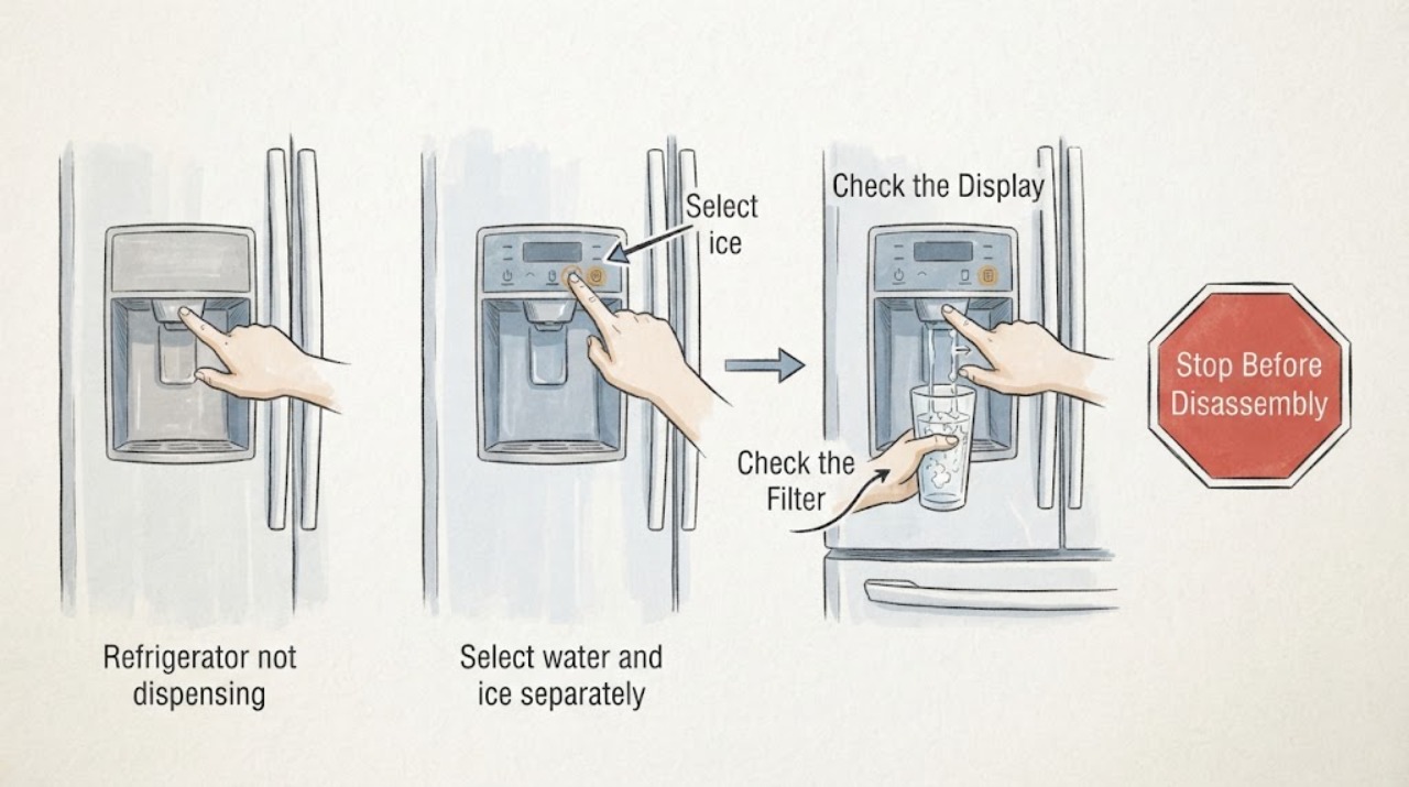 Refrigerator not dispensing