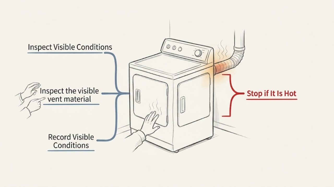 Dryer exhaust vent overheating