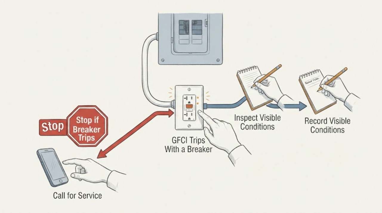 GFCI Trips With a Breaker