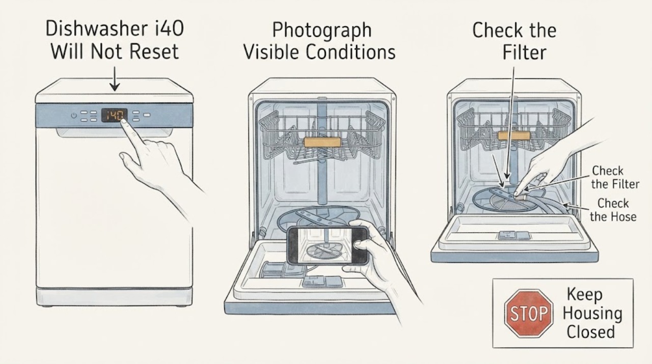 Dishwasher i40 Will Not Reset