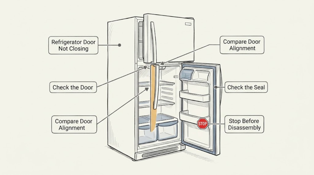 Refrigerator Door Not Closing