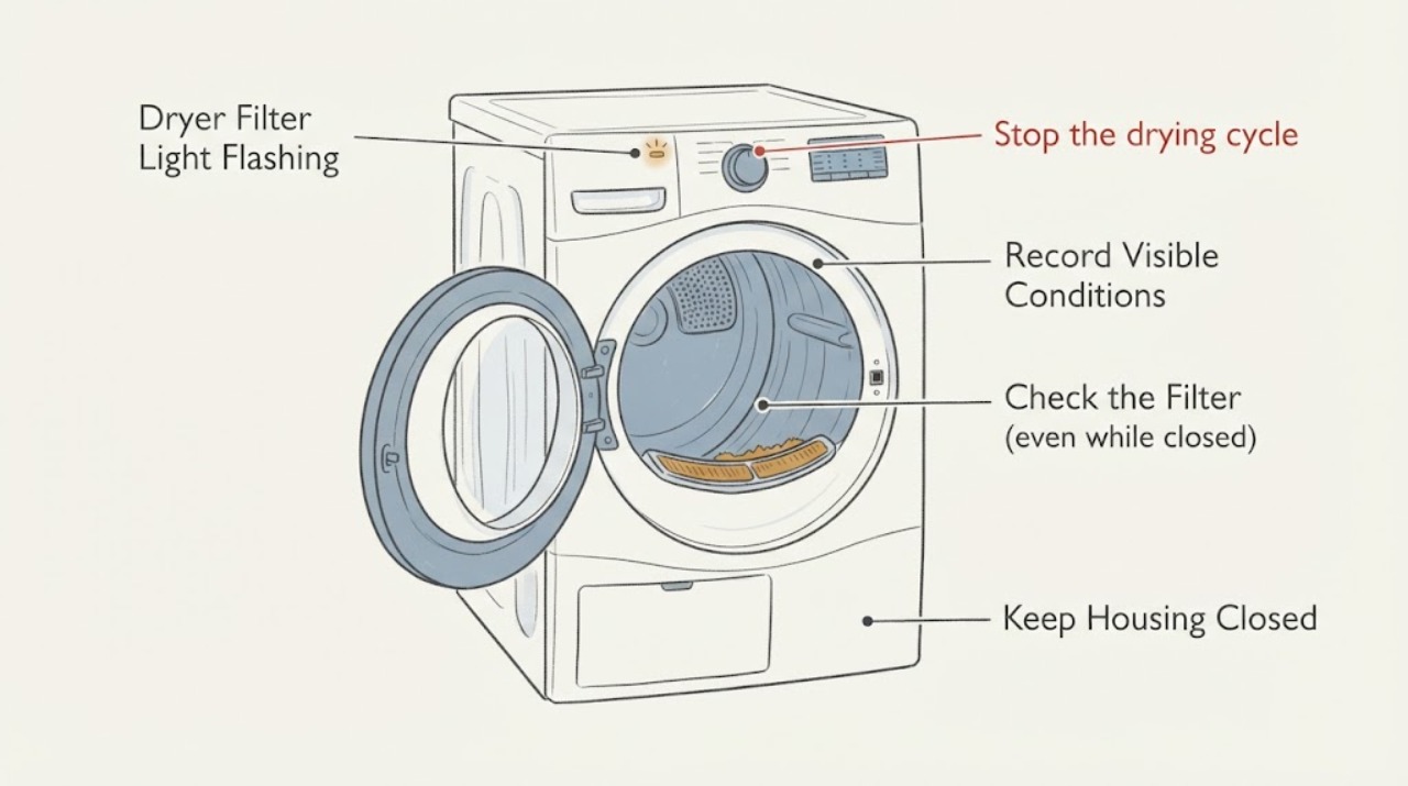 Dryer Filter Light Flashing