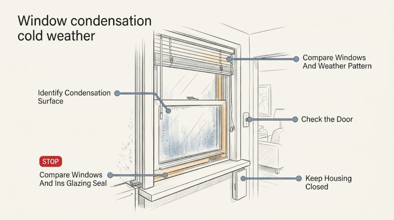 Window condensation cold weather