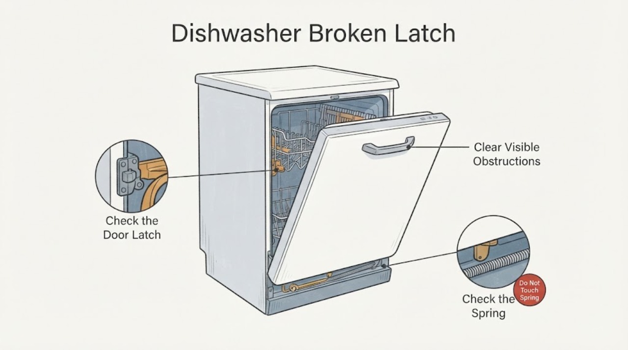 Dishwasher Broken Latch